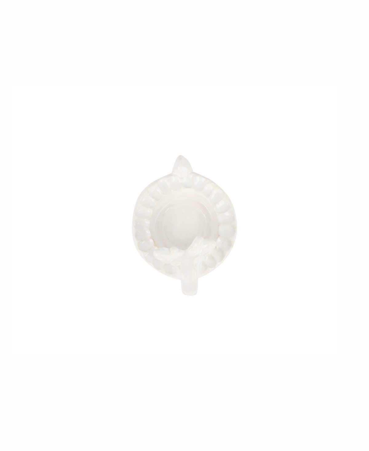 Vietri Pietra Natale Figural Deer Votive In White
