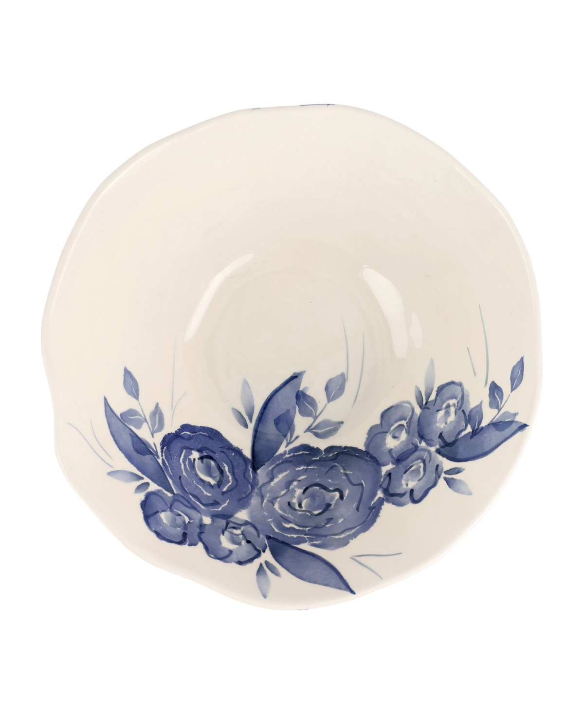Vietri Camellia Deep Serving Bowl In Blue