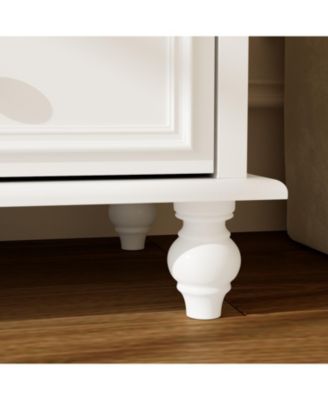  White Wooden 63 in. W 12-Drawer Chest of Drawers Modern European Style Storage Dresser