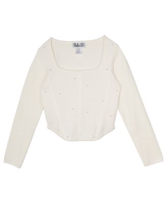Sｔｅｌｌａ ８８ vintage hershey college Stella 88 Big Girls Pearl Embellished Faux Corset Sweater - Macy's