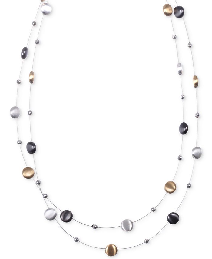Nine west tri best sale tone necklace