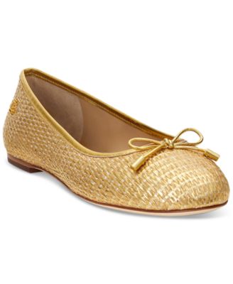 Lauren Ralph Lauren - Jayna Bow-Detail Embossed Ballet Flats