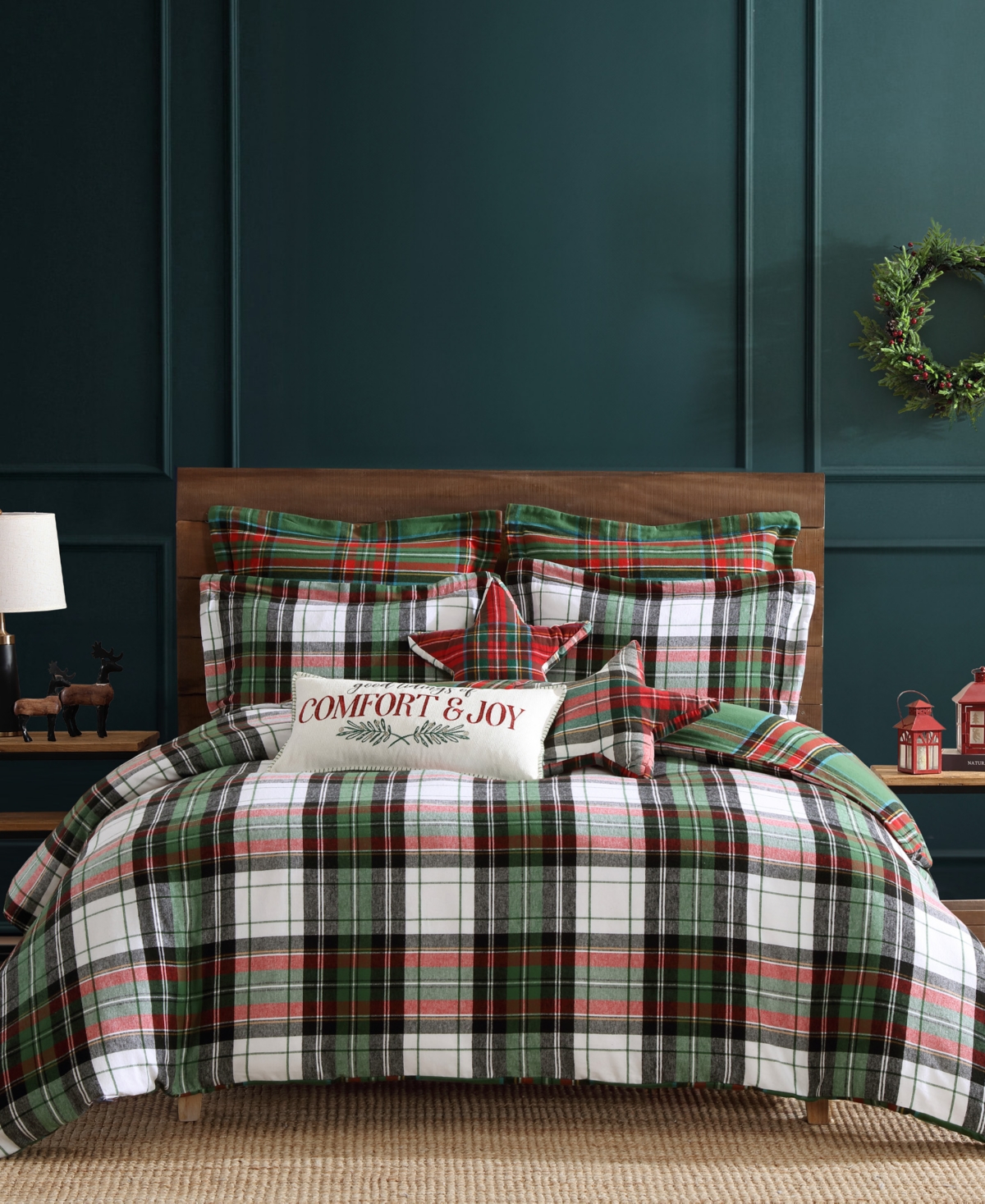 Levtex Spencer Plaid Flannel 2-pc. Duvet Cover Set, Twin In Green
