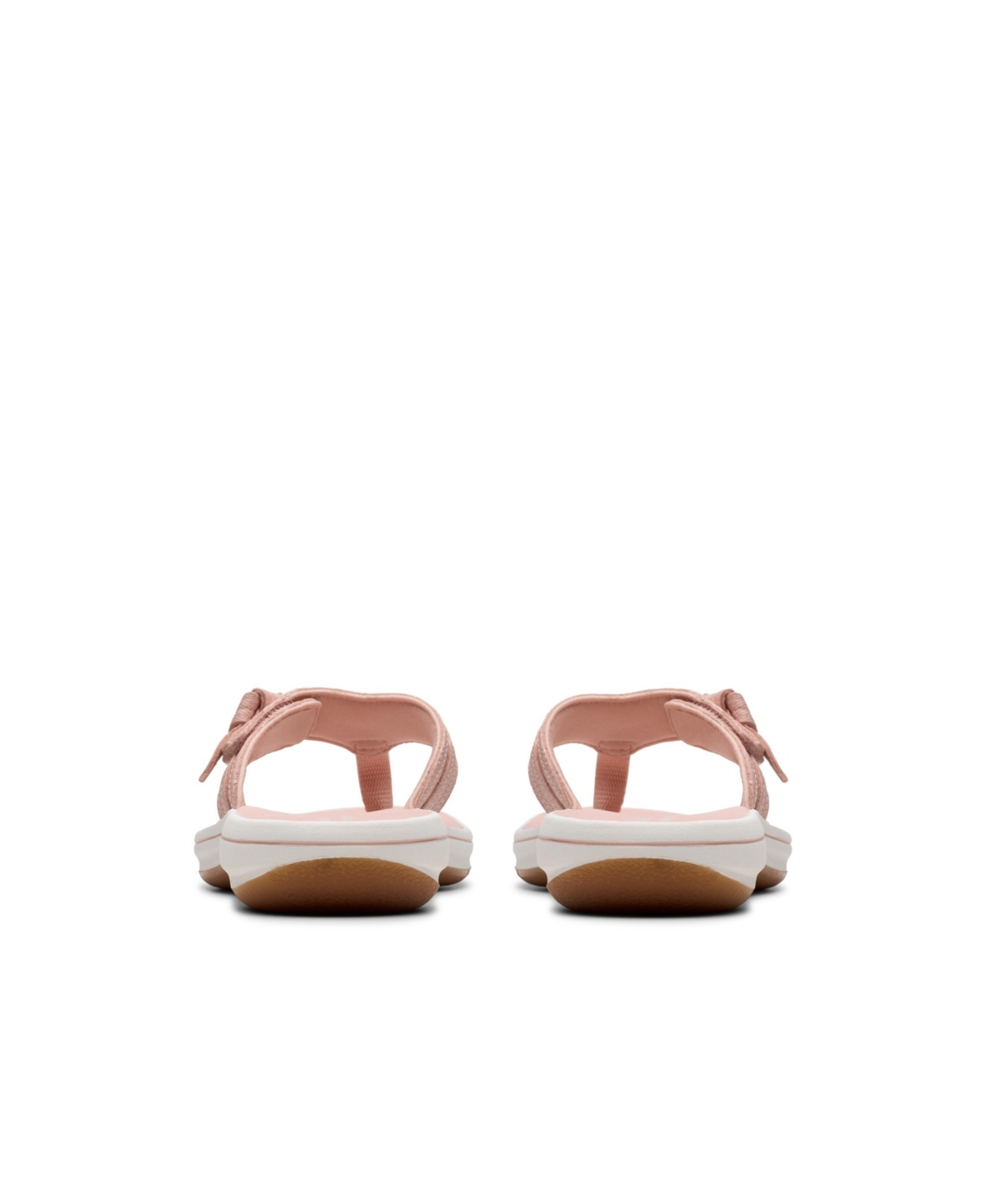 Clarks Women's Cloudsteppers Breeze Dalia Rip Tape Sandals In Blush Interest Synthetic