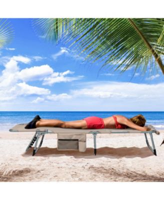 SUGIFT 5-position Outdoor Folding Chaise Lounge Chair