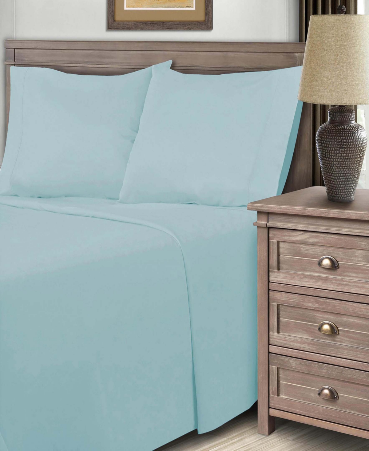 Superior 600 Thread Count Cotton Blend Solid Deep Pocket Sheet Set, Xl