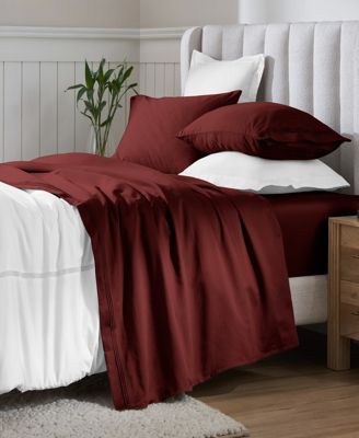 Luxurious 650-TC Egyptian Cotton 3 Piece Solid Deep Pocket Sheet Set, Twin