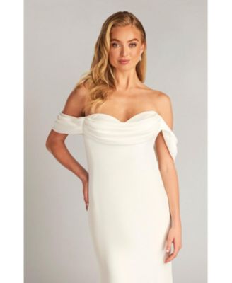 Women's Amishta Off-The-Shoulder Crepe Gown