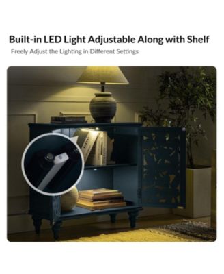 LuLu Traditional 32"Tall 2 Door Accent Cabinet Solid Wood Spindle Legs