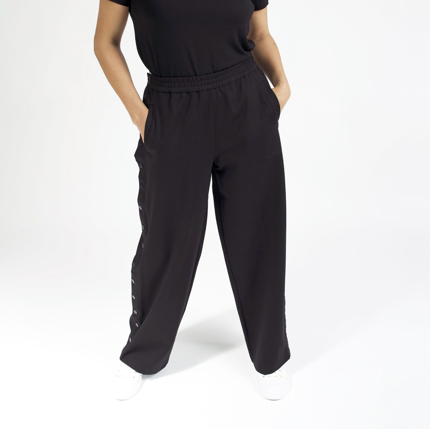 Женские брюки SPARKIES Plus Size Adaptive With Full Side Seam Opening, цвет: Чёрный — фото 2