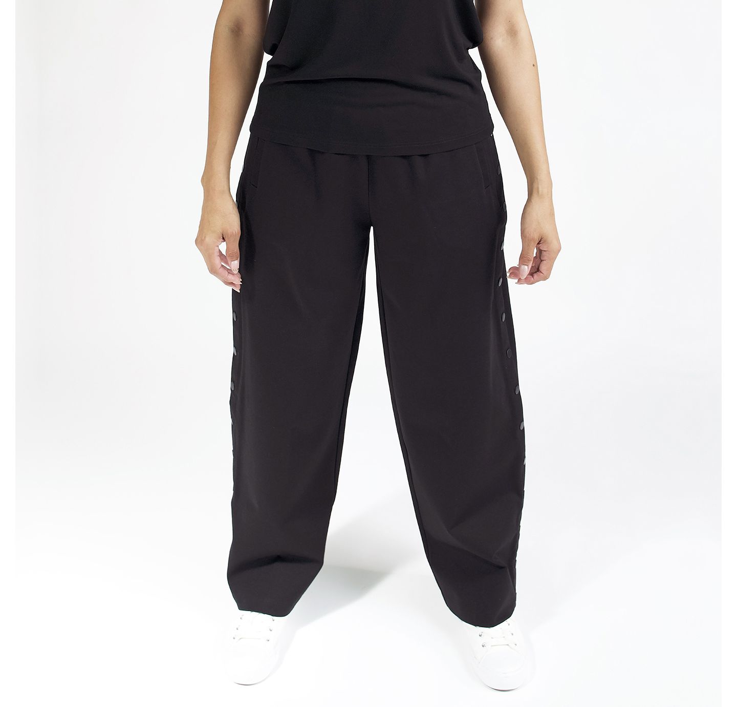 Женские брюки SPARKIES Plus Size Adaptive With Full Side Seam Opening, цвет: Чёрный — фото 1
