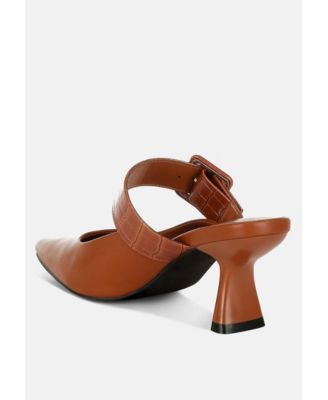 Shein Star Slim Block Heel Mules