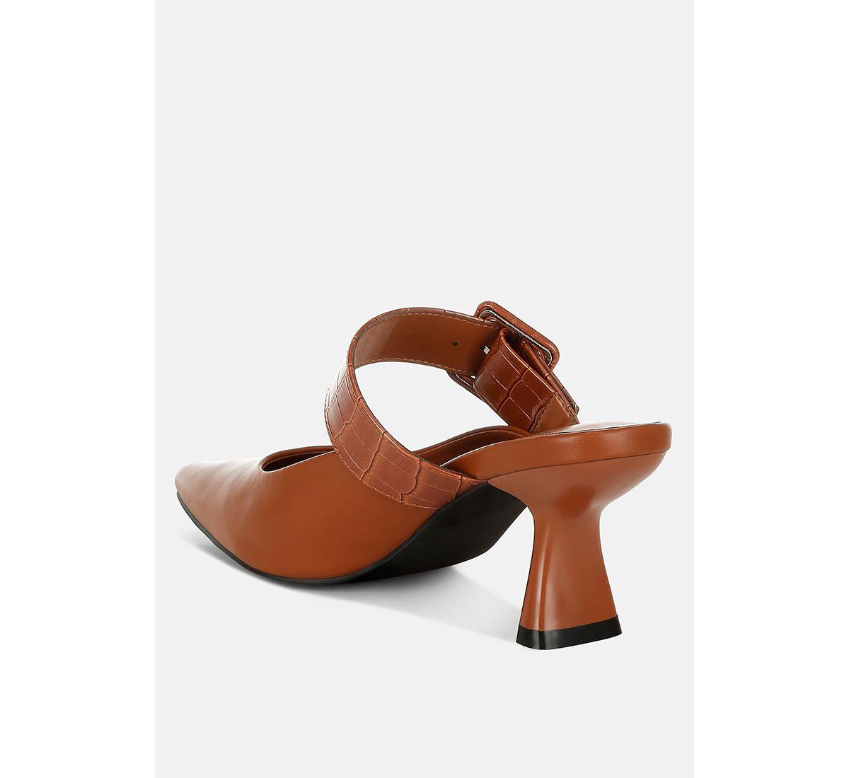 London Rag Shein Star Slim Block Heel Mules