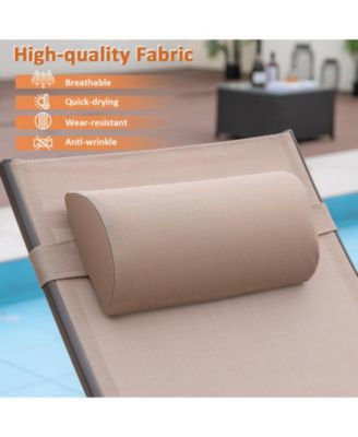 SUGIFT Outdoor Chaise Lounge Glider Chair with Armrests and Pillow