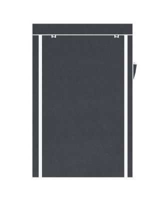 64" Portable Wardrobe Organizer with Clothes Rack and Shelves for Optimal Storage Solutions