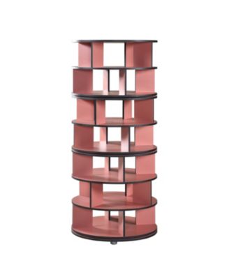 7-Tier Rotating Shoe Rack Organizer with 360° Spinning Lazy Susan Tower for Entryway and Closet
