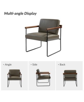 Modern Arm Chair with Sturdy Metal Tube Side