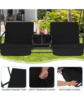 Porch Swing Chair with Adjustable Canopy