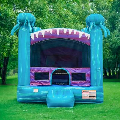 Electric Commercial Grade Bounce House Inflatable 13 x 13  (with Blower), for Kids 5-12 and Adults, Outdoor Indoor, Basketball Hoop Inside, Backyard Bouncer, Birthday Party Rental, Jumper