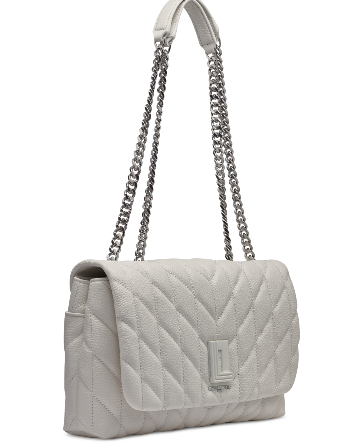 Karl Lagerfeld Paris Lafayette Medium Quilted Leather Shoulder Bag