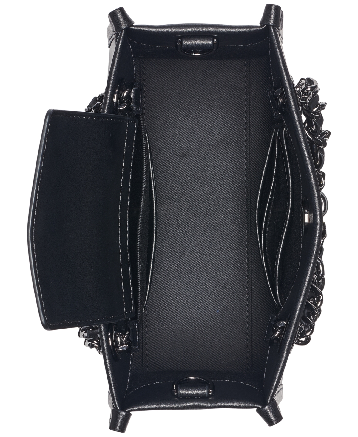 Karl Lagerfeld Savoie Small Leather Crossbody In Black