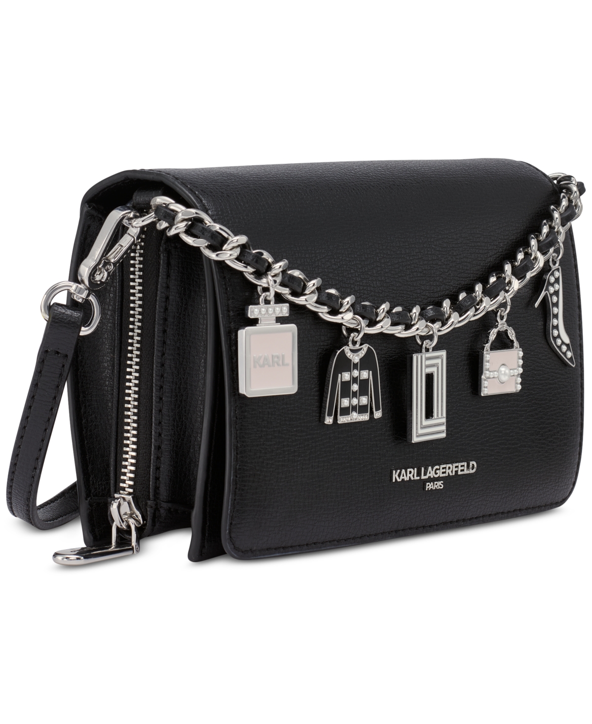 Karl Lagerfeld Paris Lourdes Mini Leather Crossbody
