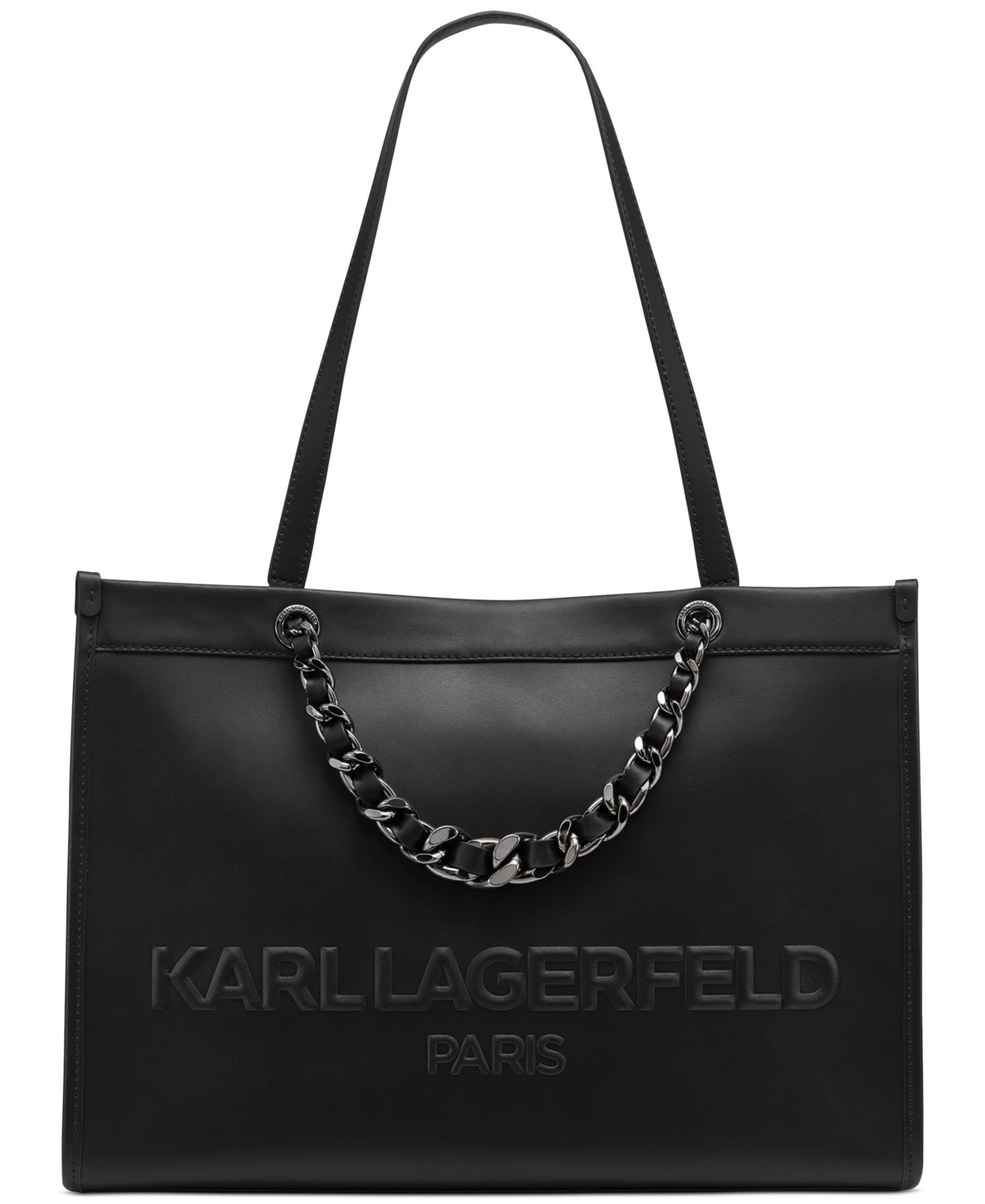 Женская сумка KARL LAGERFELD PARIS Savoie Large Leather, цвет: Чёрный — фото 1