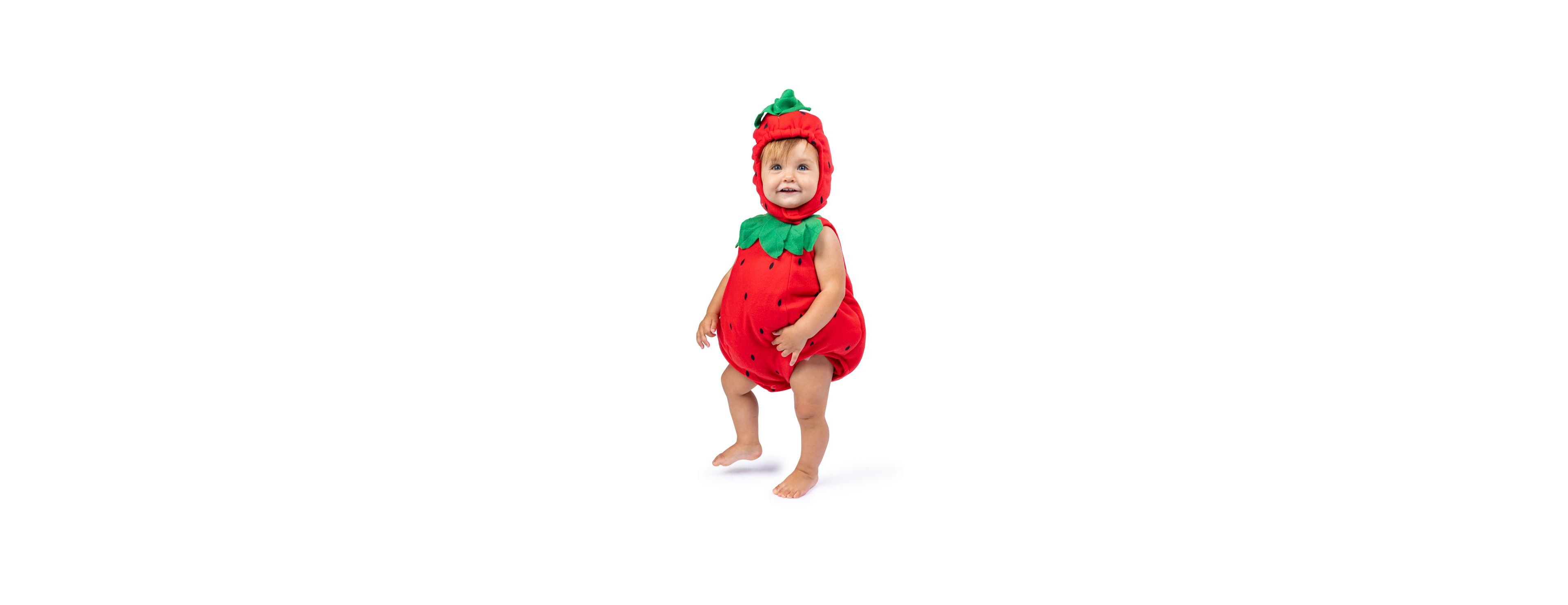 Dress Up America Strawberry Romper & Hood Costume Set