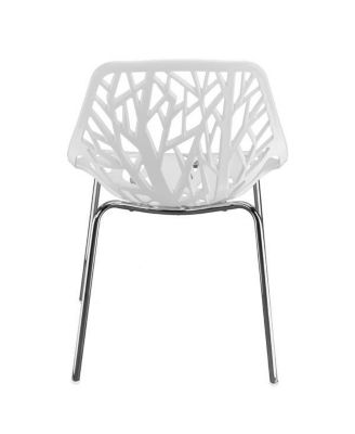 4-Piece Birds Nest Style Lounge Chair Set, Elegant White Design for Indoor & Outdoor Use