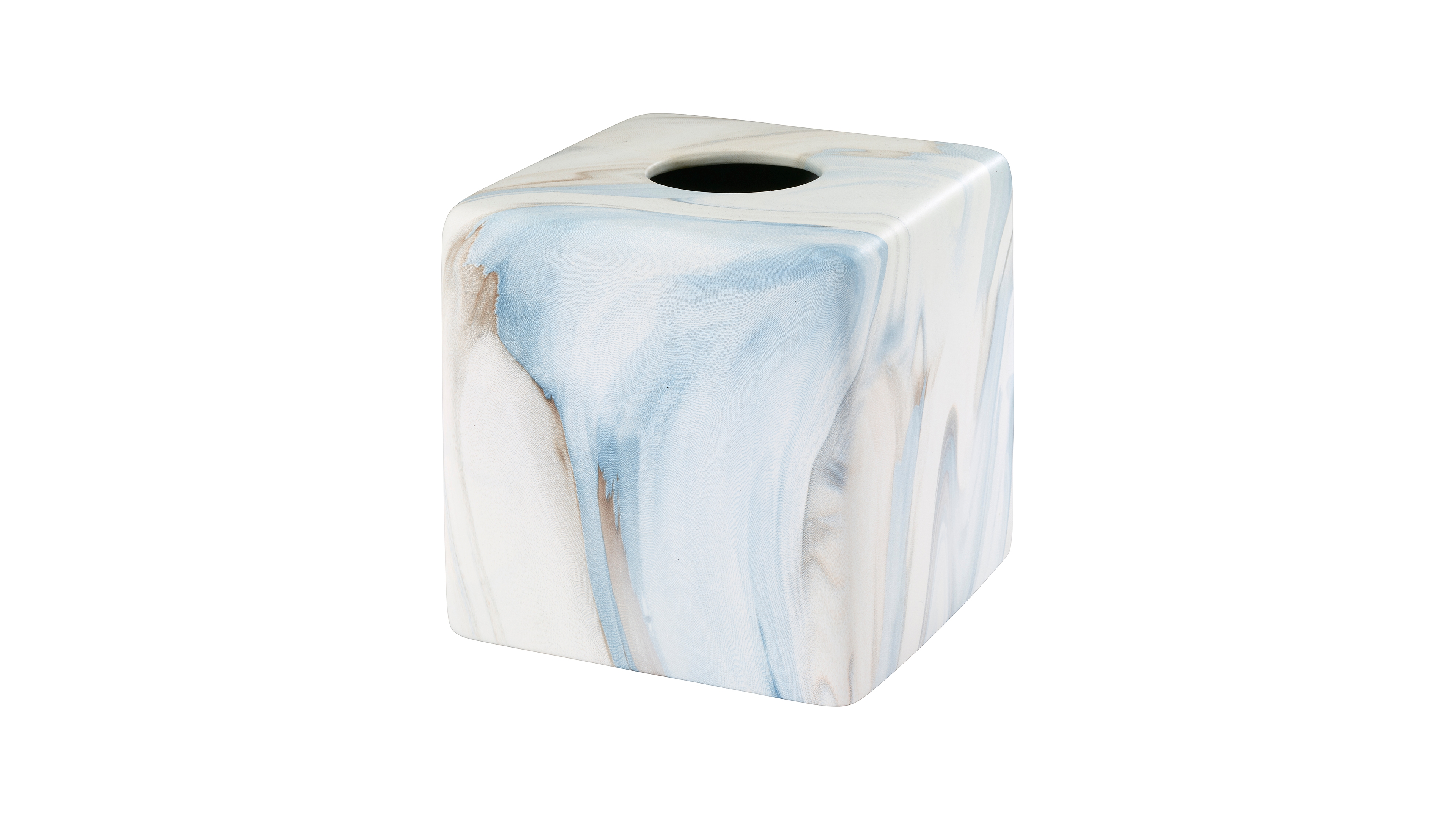 Avanti Waves Ceramic Tissue Box Cover