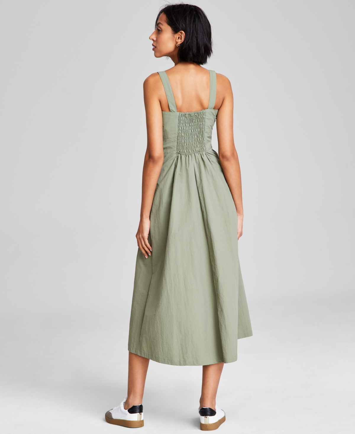 AND NOW THIS WOMEN'S SQUARE-NECK NYLON MIDI DRESS, EXCLUSIVELY AT MACY'S 