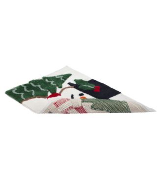 Winter Snowman Polyester Bath Rug, 30" x 20"