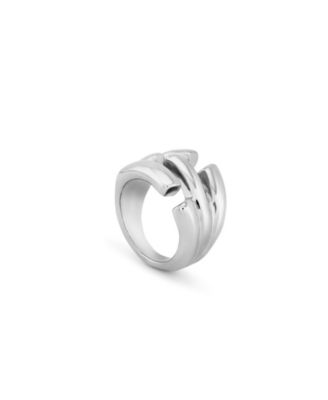 Central Slits Metal Alloy Ring