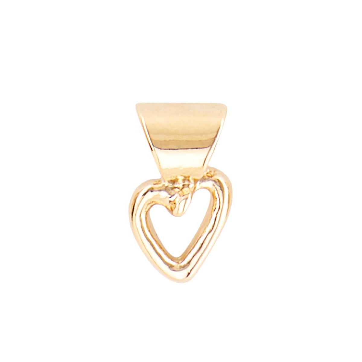 UNOde50 Heart-Shaped Metal Alloy Charms - Gold