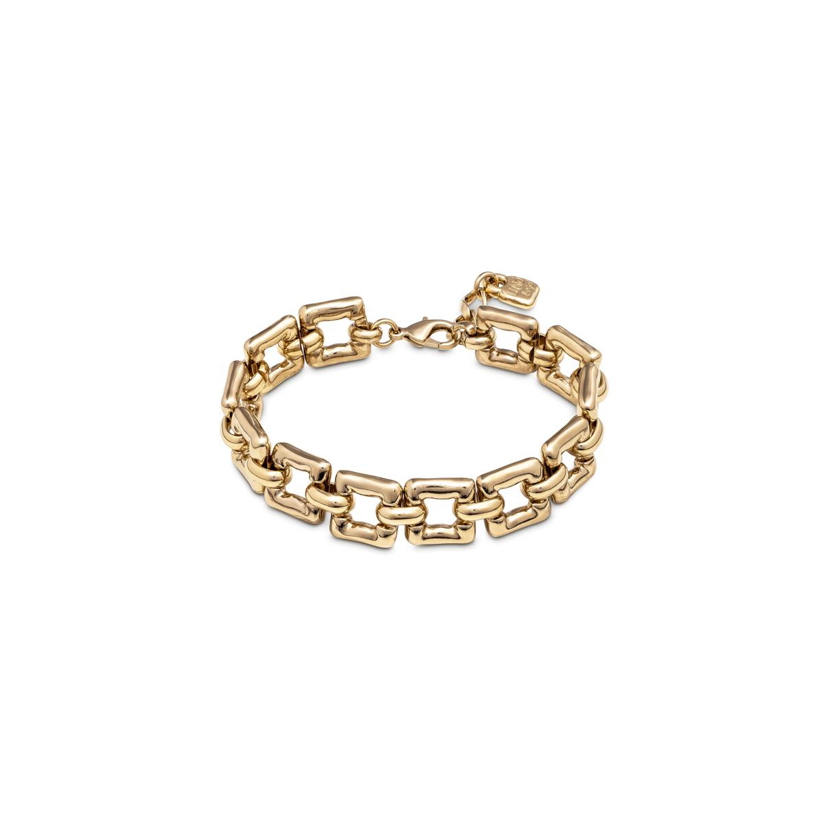 UNOde50 Small Square Links Bracelet - Gold