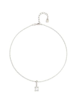 Metal Alloy and Central White Zircon chain 