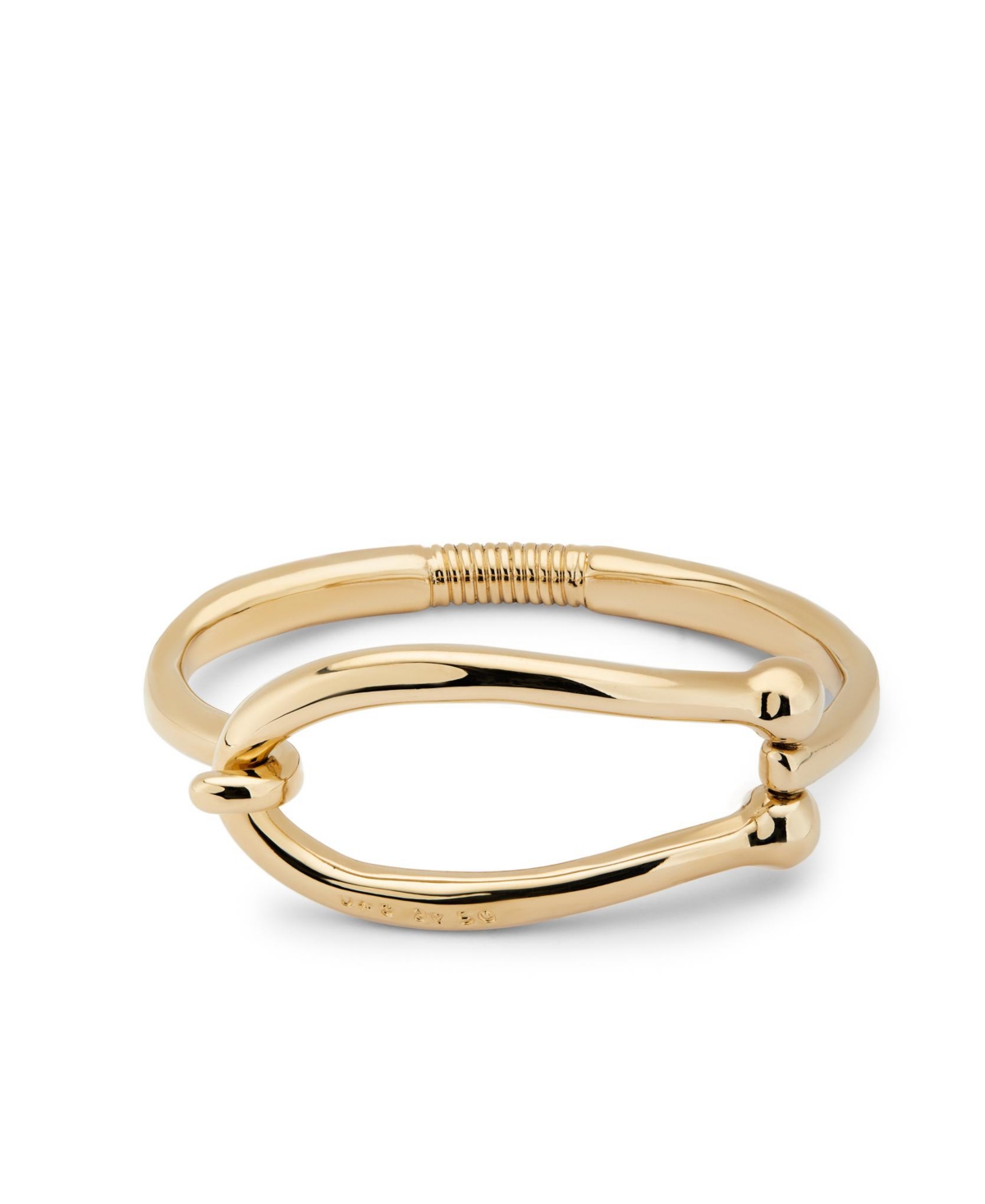 Unode50 Rectangular Central Link Rigid Bracelet In Gold