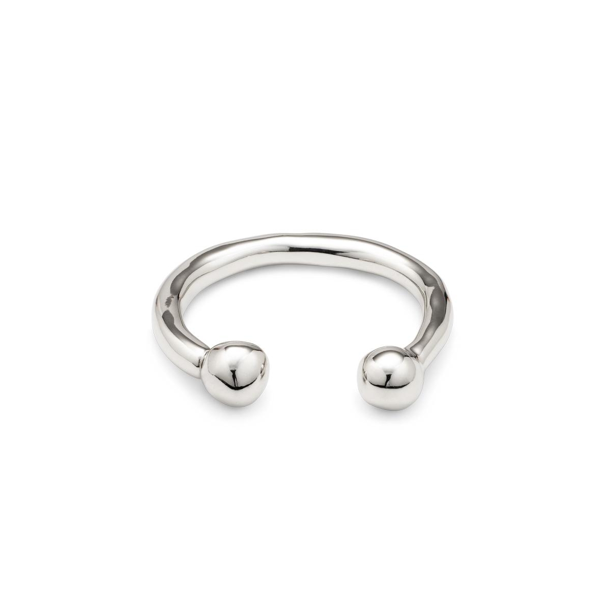 Unode50 Sterling Silver And 18k Gold Zen Metal Bracelet In Metallic