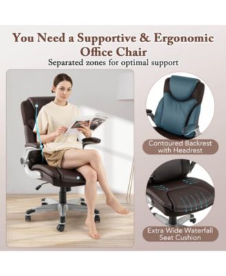 Ergonomic Office Chair PU Leather Executive Swivel