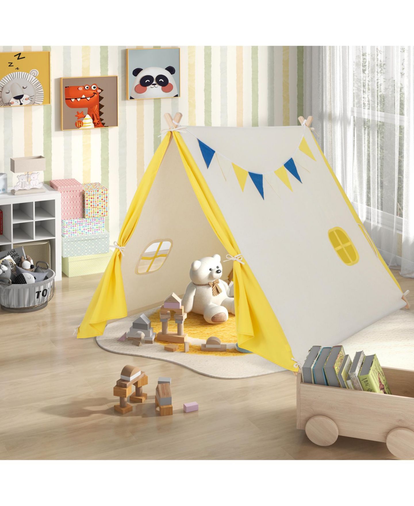 Детская игрушка SUGIFT Solid Wood A-Frame Play Tent, Ages 3+ — фото 11
