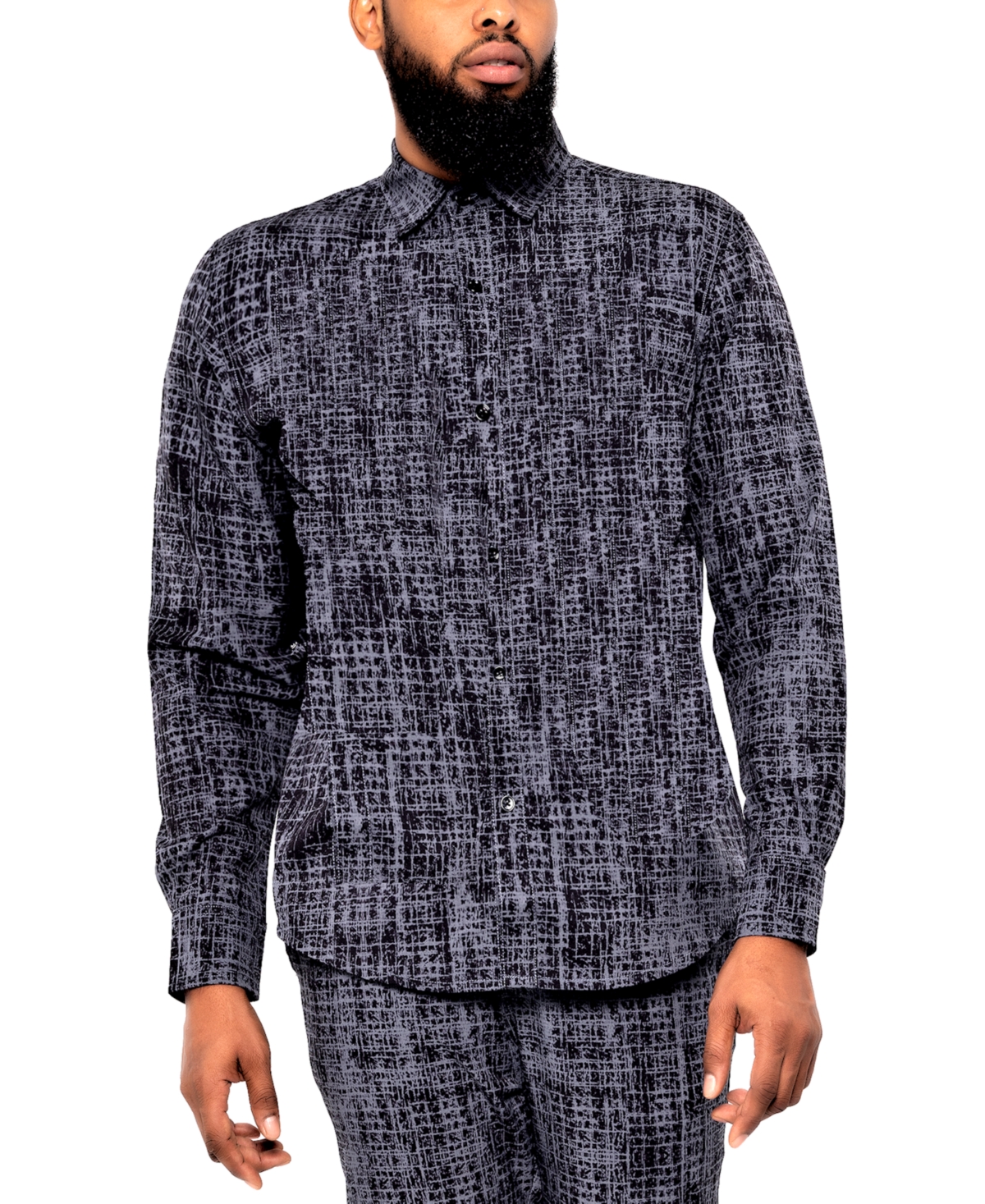 Men's Etc Long Sleeve Shirt - Black