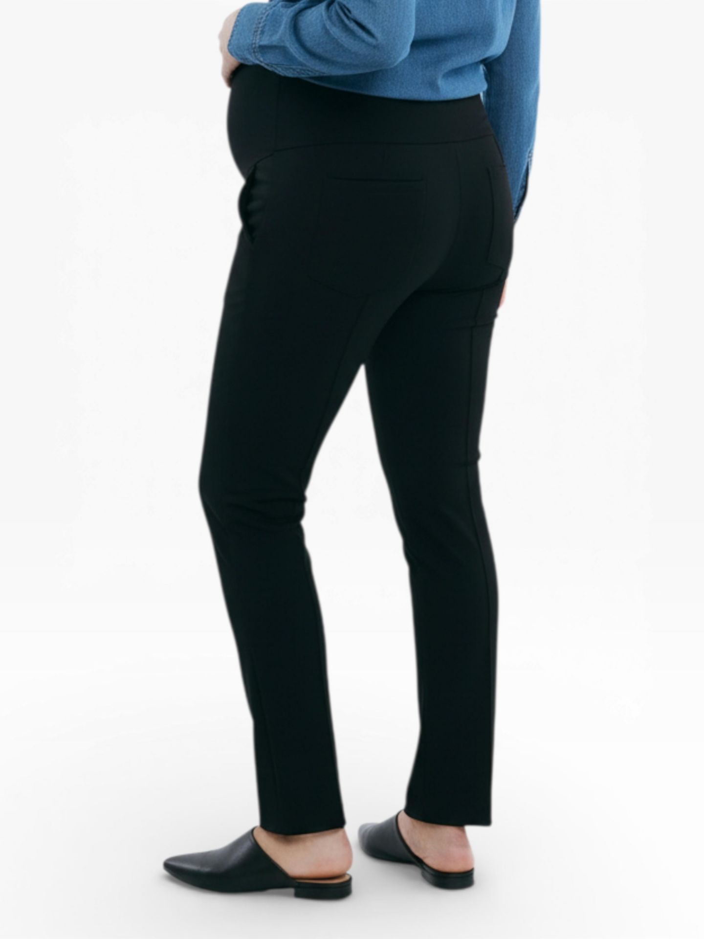 Женские брюки Motherhood Maternity Mia Secret Fit Over the Belly Slim Straight Leg Pant, цвет: Чёрный — фото 2