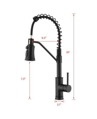 Pull out Touchless Single Handle Kitchen Faucet with MotionSense In Black