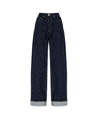 Women's High Waist Folding Leg Jeans