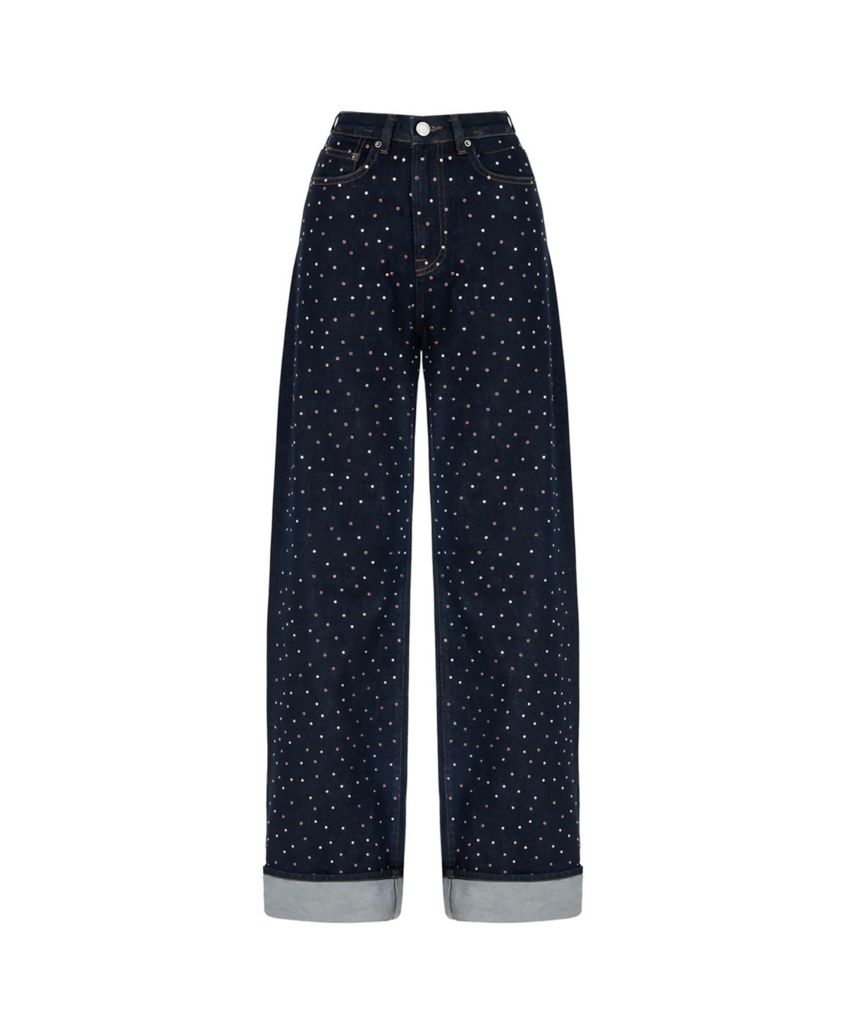Nocturne Women's High Waist Folding Leg Jeans