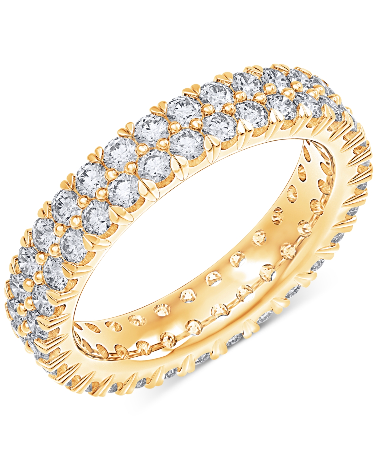 Diamond Double Row Eternity Ring (2 ct. t.w.) in Platinum, 14k White Gold, 14k Gold, or 14k Rose Gold