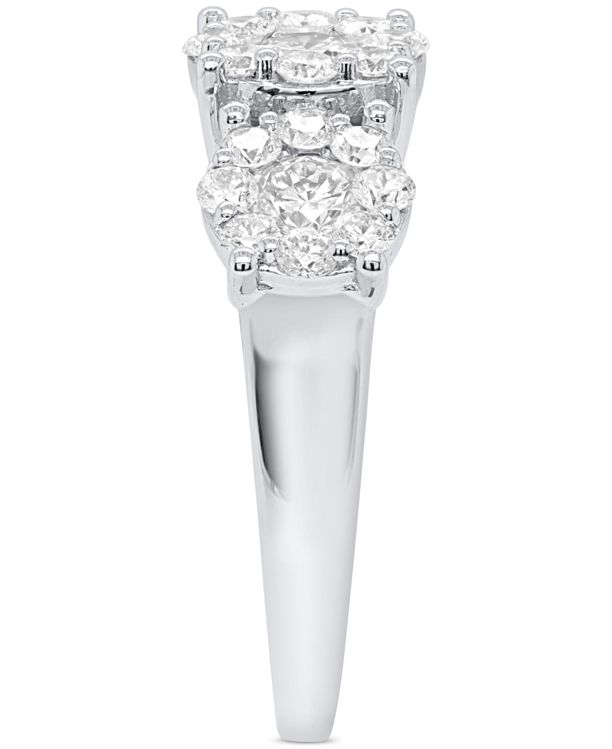 Женские платья Forever Grown Diamonds Lab-Grown Diamond Three Stone Ring (2 ct. t.w.) in Sterling Silver or 14k Gold-Plated Sterling Silver — фото 4