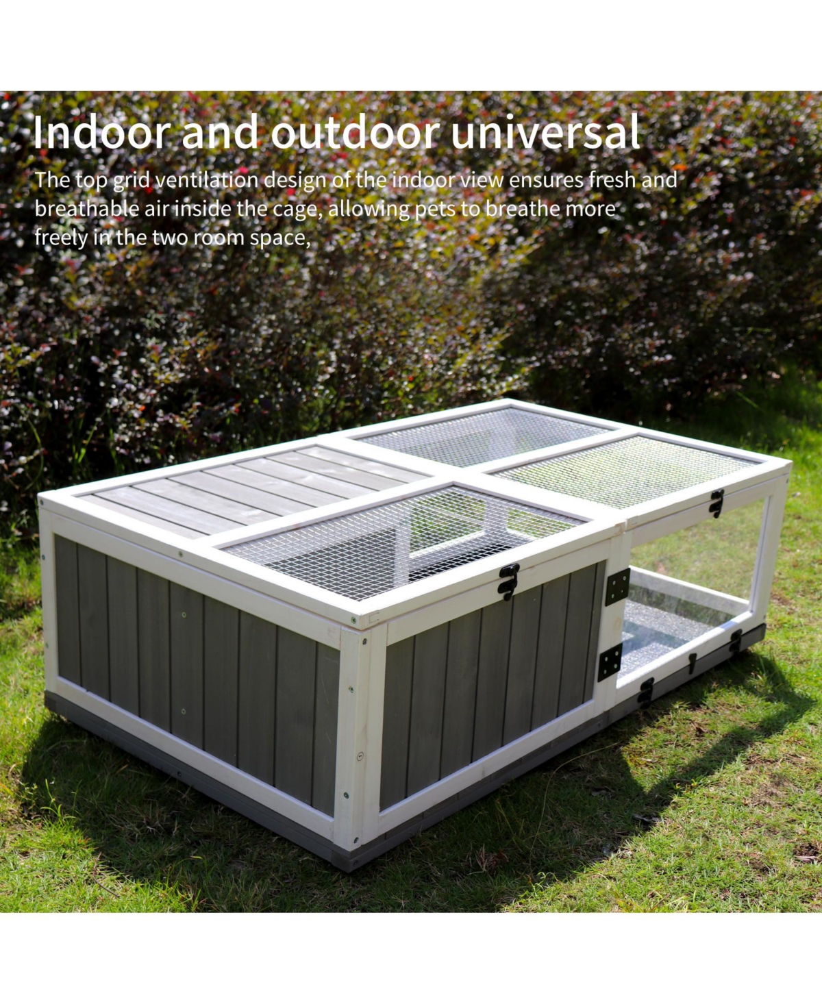 Streamdale Furniture Wooden Tortoise House for Indoor/Outdoor Small Animals