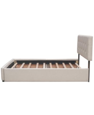 Streamdale Queen Upholstered Platform Bed with Twin XL Trundle and Drawers