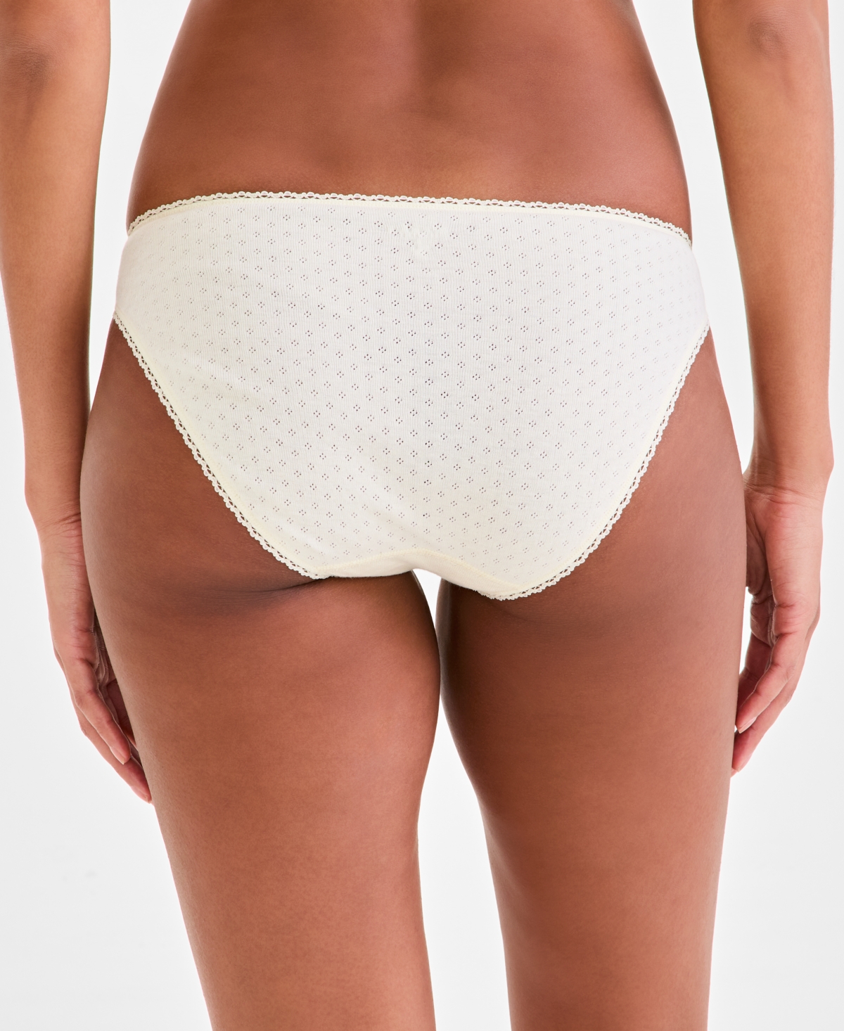 CHARTER CLUB WOMEN'S COTTON POINTELLE BIKINI UNDERWEAR, CREATED FOR MACY'S 
